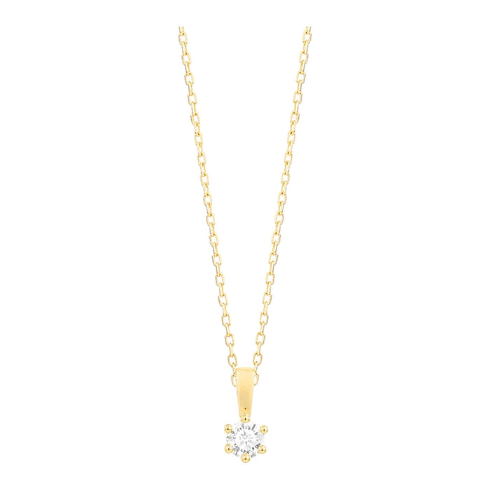 Met diamant -  0.05 ct. - 6 poot chaton - Hutjens Diamond - 18k Geelgoud