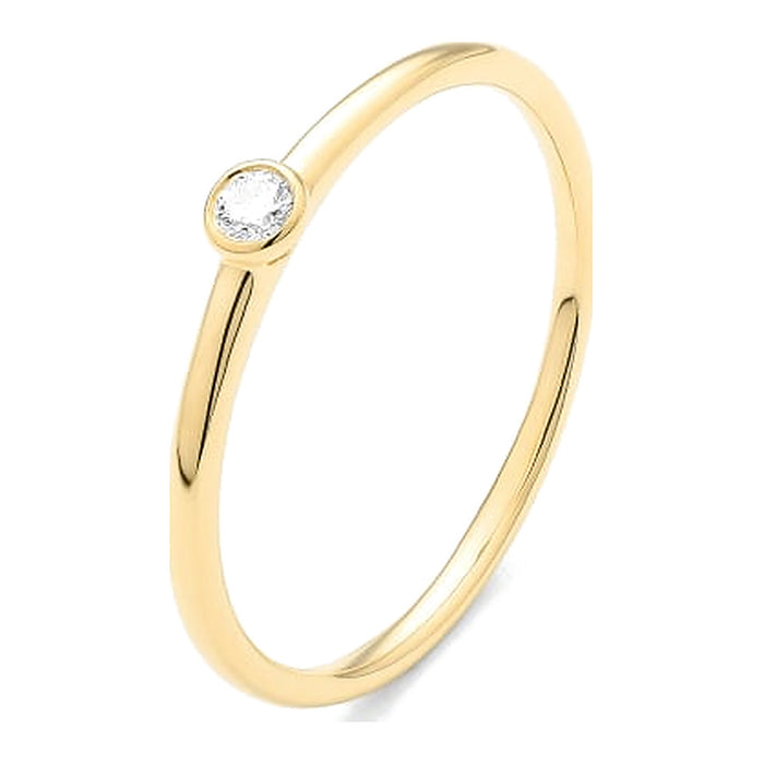 Met diamant 0.05 crt. - Solitair - Hutjens Diamond - 18k Geelgoud