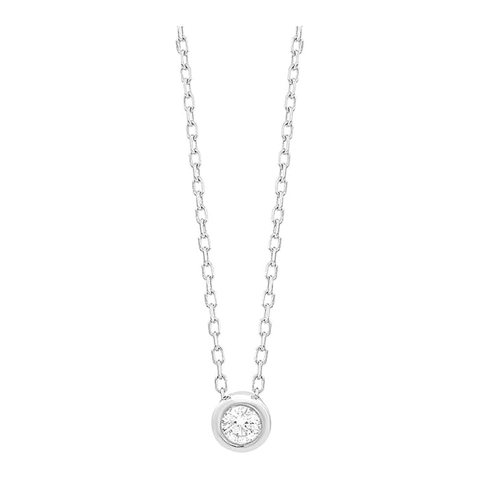 Met diamant -  0.05 ct. rond - Hutjens Diamond - 14k Witgoud