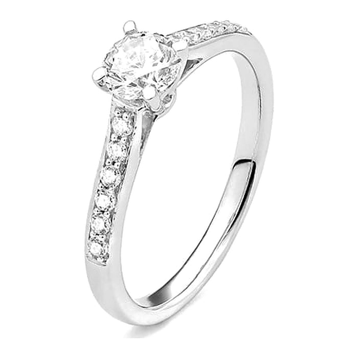 Met diamant 1.01 crt. - Solitair - Hutjens Solitair - 18k Witgoud