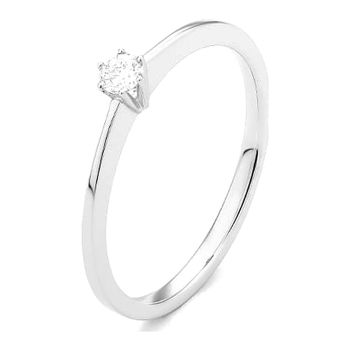 Met diamant 0.10 crt. - Solitair - Hutjens Diamond - 18k Witgoud