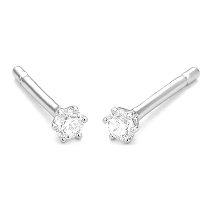 0.10ct. - 6 poot chaton - Hutjens Diamond - 14k Witgoud