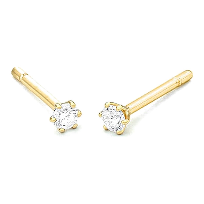 0.10ct. - 6 poot chaton - Hutjens Diamond - 14k Geelgoud