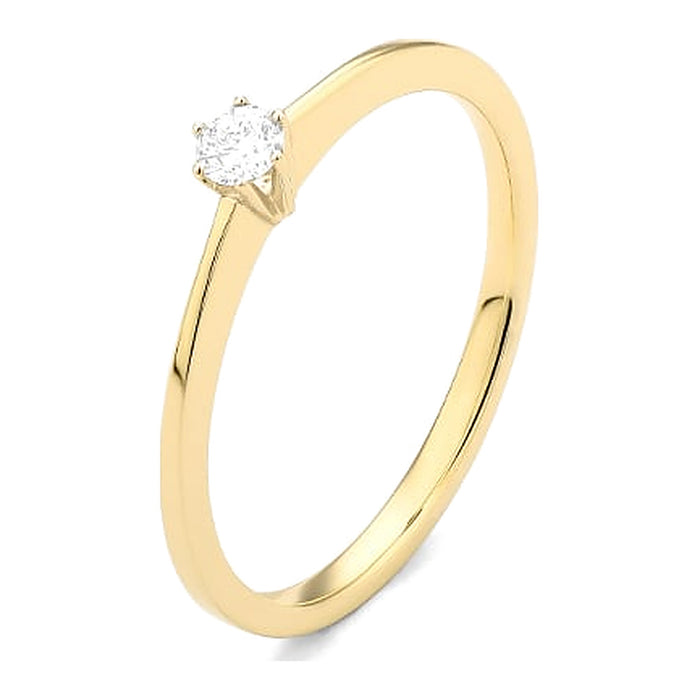 Met diamant 0.10crt. - Solitair - Hutjens Diamond - 18k Geelgoud