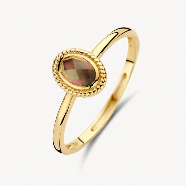 14 karaat geelgouden ring - Blush - 1239YBQ