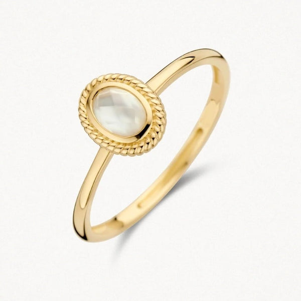 14 karaat geelgouden ring - Blush - 1239YMQ