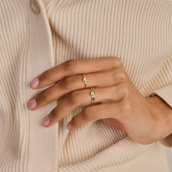 14 karaat geelgouden ring - Blush - 1273YZI