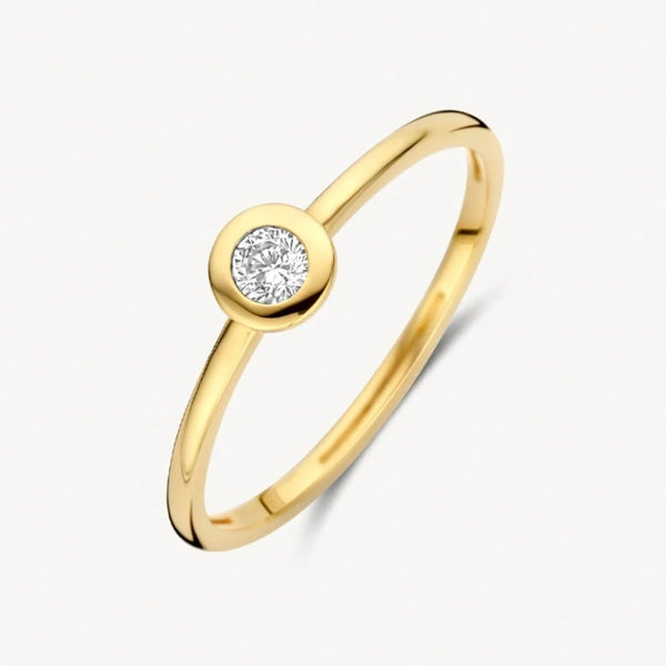 14 karaat geelgouden ring - Blush - 1273YZI