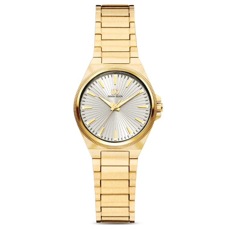 DKx Pro Gold Embossed Sunray S - Danish Design - Roestvrij Staal - IV82Q1303