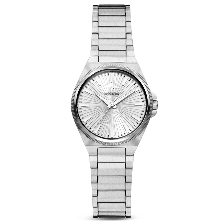 DKx Pro Silver Embossed Sunray S - Danish Design - Roestvrij Staal - IV92Q1303