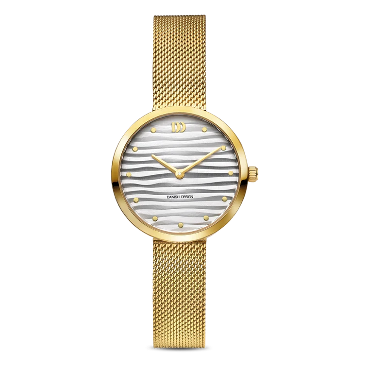 Amelia Ripple Gold - Danish Design - Roestvrij Staal - IV05Q1307