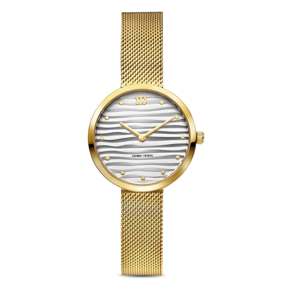 Amelia Ripple Gold - Danish Design - Roestvrij Staal - IV05Q1307