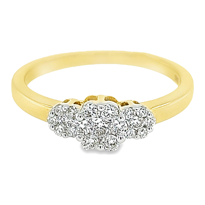 Met diamant 0.03 crt. - Solitair - Hutjens Diamond - 14k Geelgoud