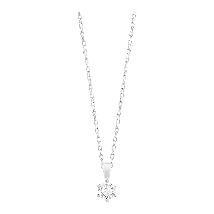 Met diamant -  0.15ct. - 6 poot chaton - Hutjens Diamond - 18k Witgoud