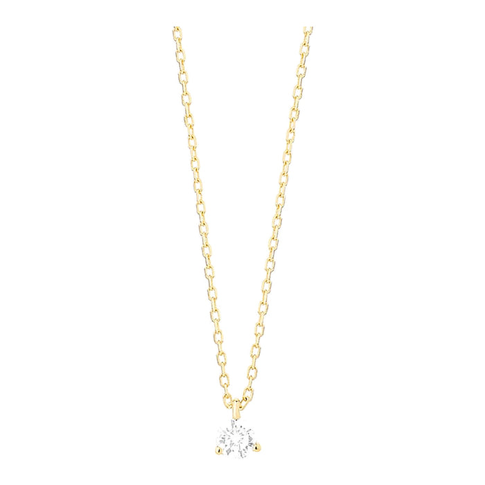 Met diamant -  0.15 ct. - 3 poot chaton - Hutjens Diamond - 18k Geelgoud