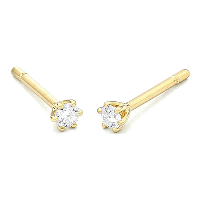 0.15ct. - 6 poot chaton - Hutjens Diamond - 14k Geelgoud