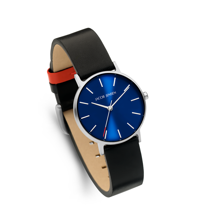 Jacob Jensen Timeless Nordic 171 horloge in roestvrij staal, andere hoek