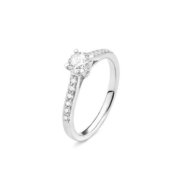 18 karaat witgouden ring met diamant 1.30 crt. - Solitair