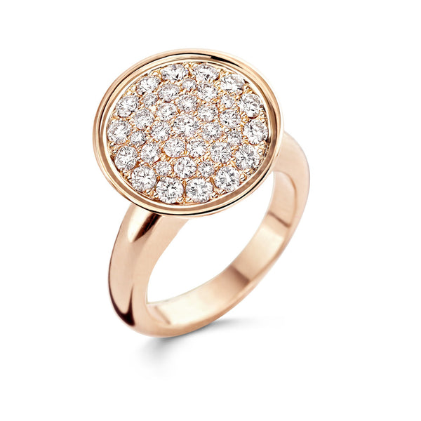 18 karaat 	roségouden dames ring  Capri met diamant 1.45ct - Antonellis