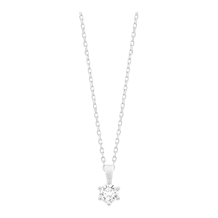 Met diamant -  0.20ct. - 6 poot chaton - Hutjens Diamond - 18k Witgoud