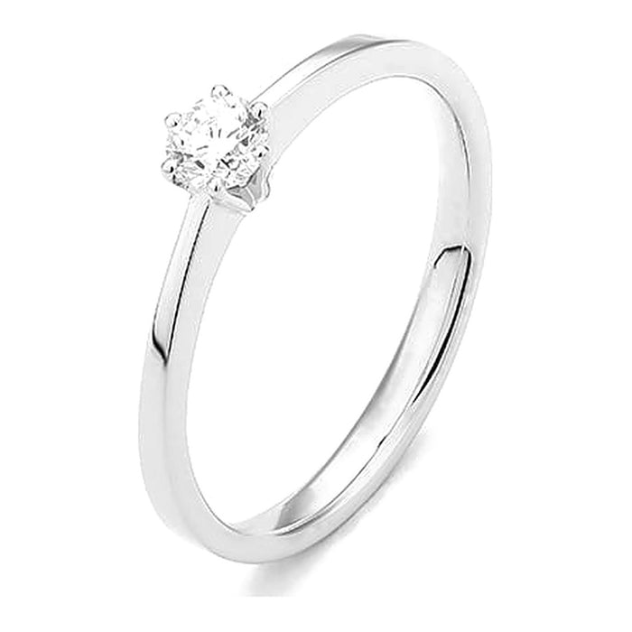 Met diamant 0.20 crt. - Solitair - Hutjens Diamond - 18k Witgoud