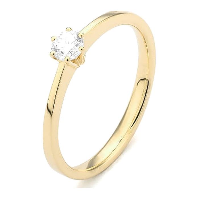 Met diamant 0.20crt. - Solitair - Hutjens Diamond - 14k Geelgoud