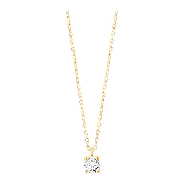 Met diamant -  0.20 ct. - 4 poot chaton - Hutjens Diamond - 18k Geelgoud