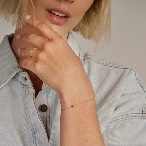 14 karaat geelgouden armband - Blush - 2266YFC