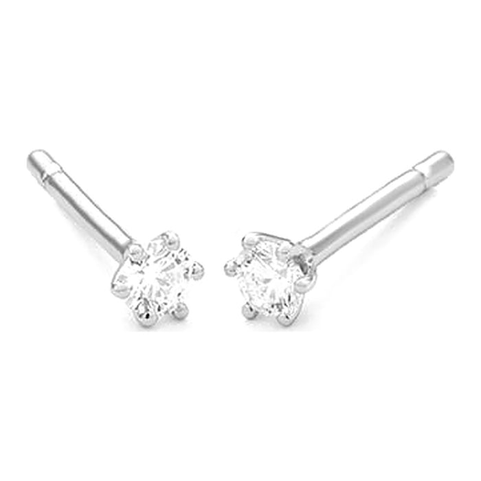 0.25ct. - 6 poot chaton - Hutjens Diamond - 14k Witgoud