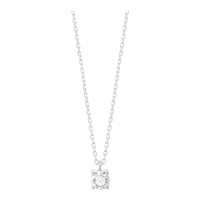 Met diamant -  0.25ct. - 4 poot chaton - Hutjens Diamond - 18k Witgoud