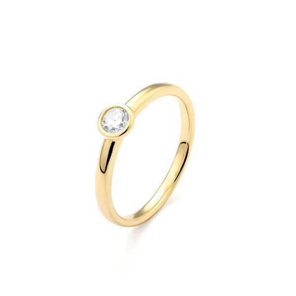 18 karaat geelgouden ring met diamant 0.25 crt. - Solitair