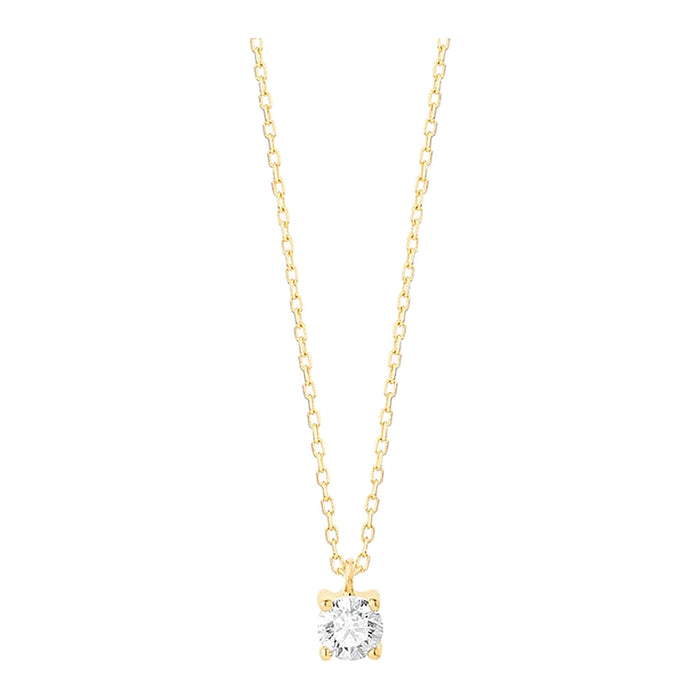 Met diamant -  0.25 ct. - 4 poot chaton - Hutjens Diamond - 18k Geelgoud