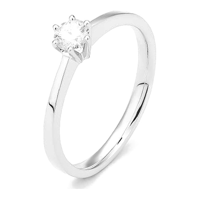 6 poot chaton met diamant 0.25crt. - Solitair - Hutjens Diamond - 14k Witgoud