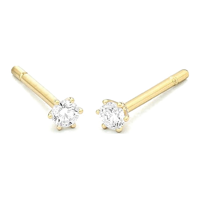 0.25ct. - 6 poot chaton - Hutjens Diamond - 14k Geelgoud