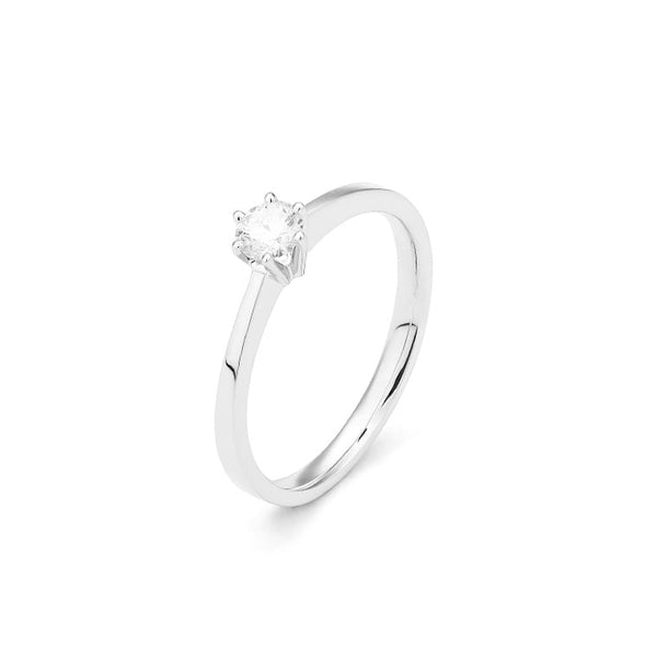 18 karaat witgouden ring met diamant 0.25 crt. - Solitair