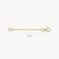 Verlengstuk 3 cm Blush 14k geelgoud