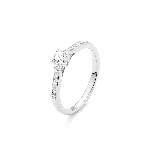 18 karaat witgouden ring met diamant 0.30 crt. - Solitair