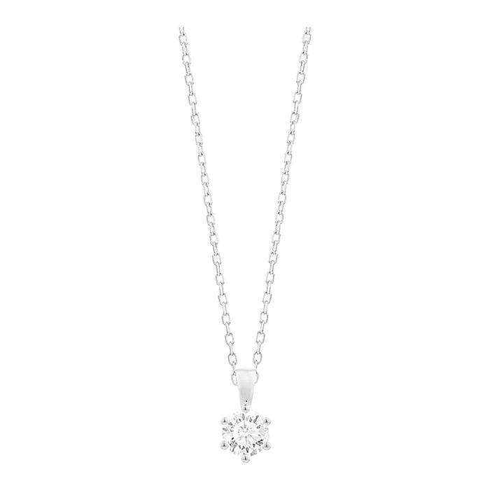 Met diamant -  0.30ct. - 6 poot chaton - Hutjens Diamond - 18k Witgoud