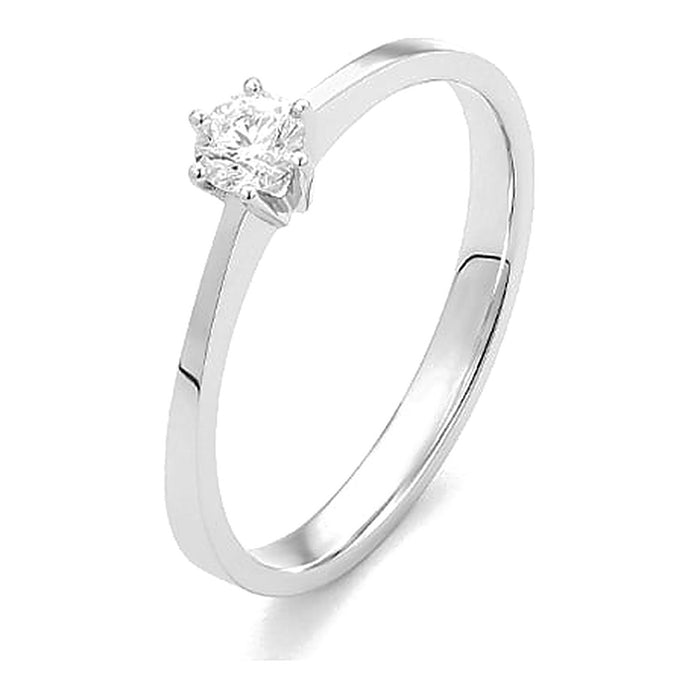 Met diamant 0.30crt. - Solitair - Hutjens Diamond - 18k Witgoud