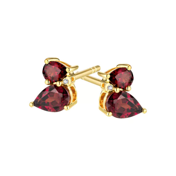 Zilveren oorstekers goudkleurig verguld - Diamanti Per Tutti - Gloria Earrings