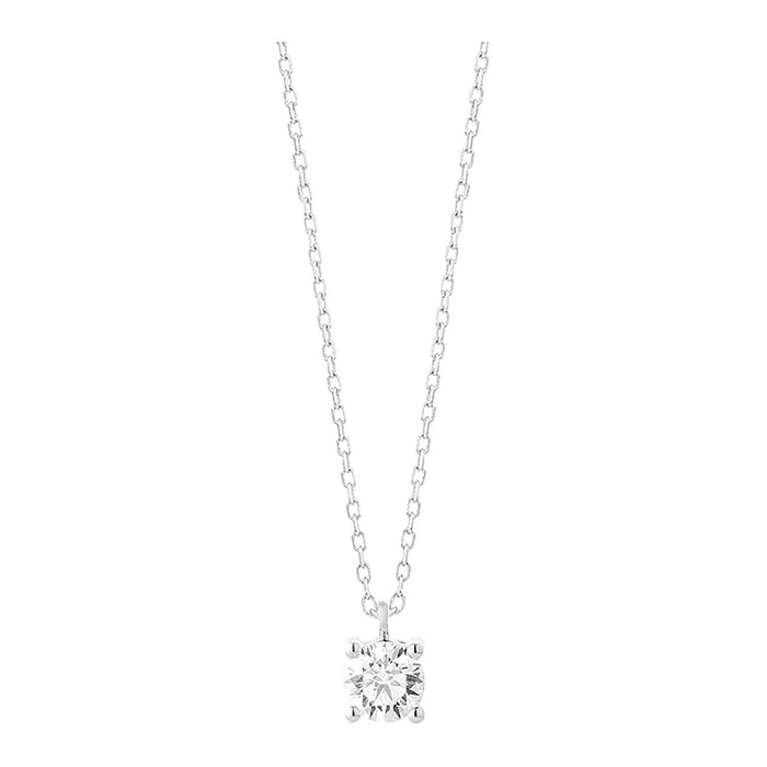 Met diamant -  0.40ct. - 4 poot chaton - Hutjens Diamond - 18k Witgoud