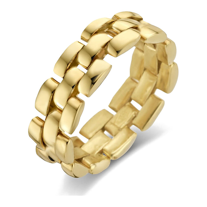 Met flexibele schakel - Hutjens - 14k Geelgoud