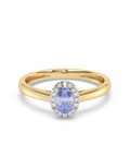 Mori Diamond Exclusive - Ring Tanzaniet 0,45 crt - Hutjens - 14k Geelgoud