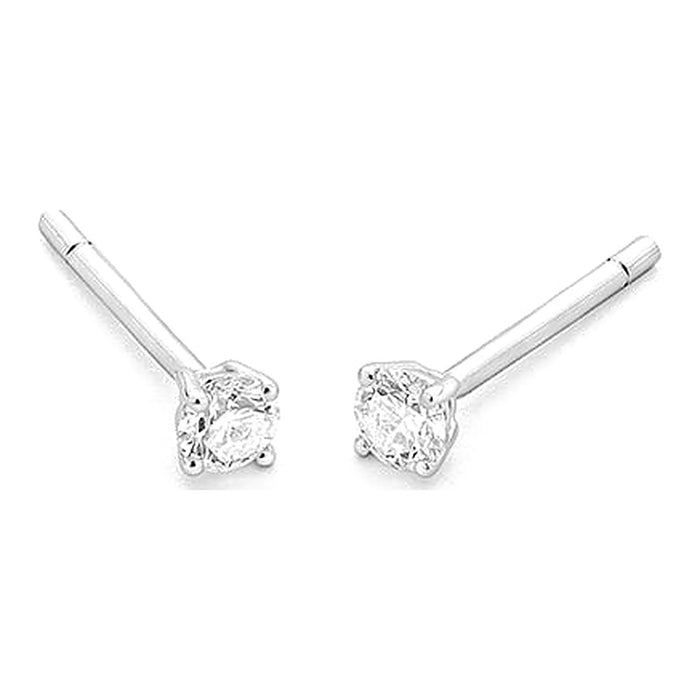 0.40ct. - 4 poot chaton - Hutjens Diamond - 18k Witgoud