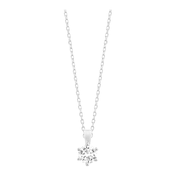 Met diamant -  0.40ct. - 6 poot chaton - Hutjens Diamond - 18k Witgoud