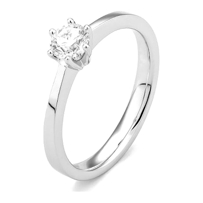6 poot chaton met diamant 0.40crt. - Solitair - Hutjens Diamond - 14k Witgoud