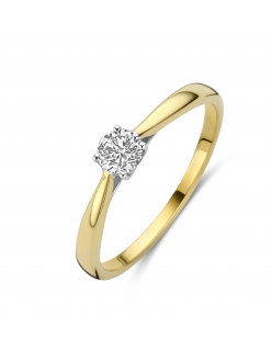 14 karaat geelgouden ring - Mori Diamond LabGrown Collectie - 0,25ct - Hutjens