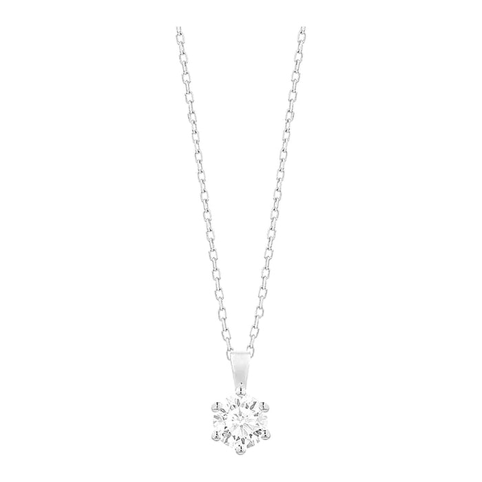 Met diamant -  0.50ct. - 6 poot chaton - Hutjens Diamond - 18k Witgoud