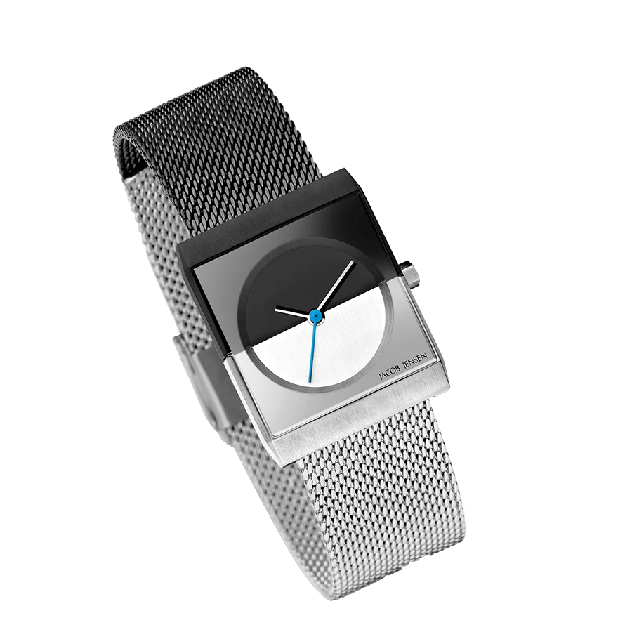 Jacob Jensen Classic 525 horloge in roestvrij staal, andere hoek