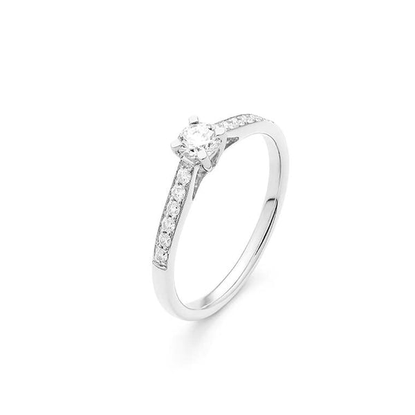 18 karaat witgouden ring met diamant 0.60 crt. - Solitair